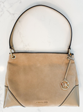 BNWT Authentic Michael Kors “Nicole” Suede/Leather Shoulder Bag