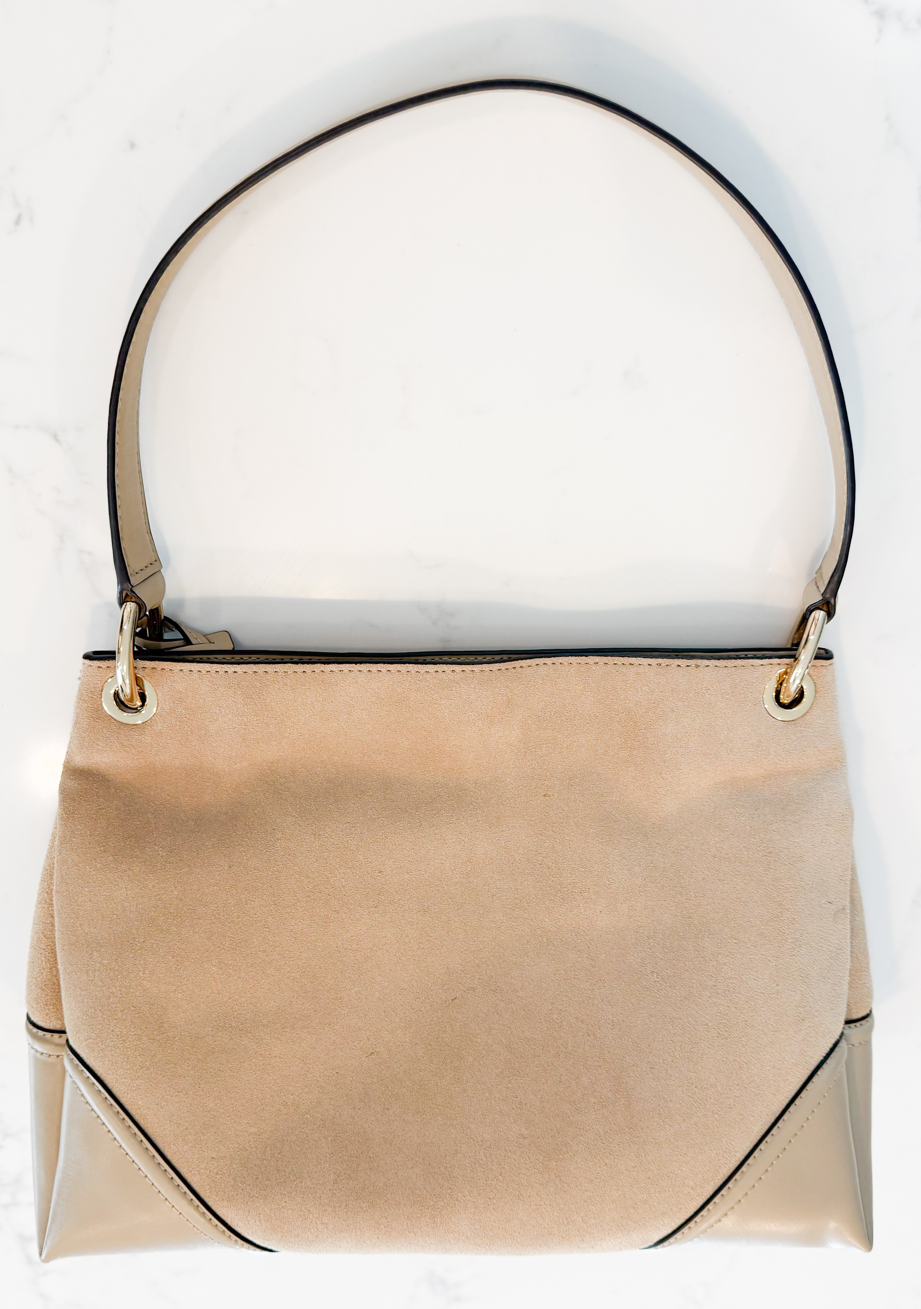 BNWT Authentic Michael Kors “Nicole” Suede/Leather Shoulder Bag
