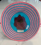 Pink and Turquoise Bejeweled Bucket Hat Size S