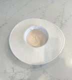 White Straw Hat with Seashell Rope Trim and Pearl Cluster Accent Size M