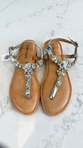 Gorgeous Rhinestone T-Strap Sandals Size 8