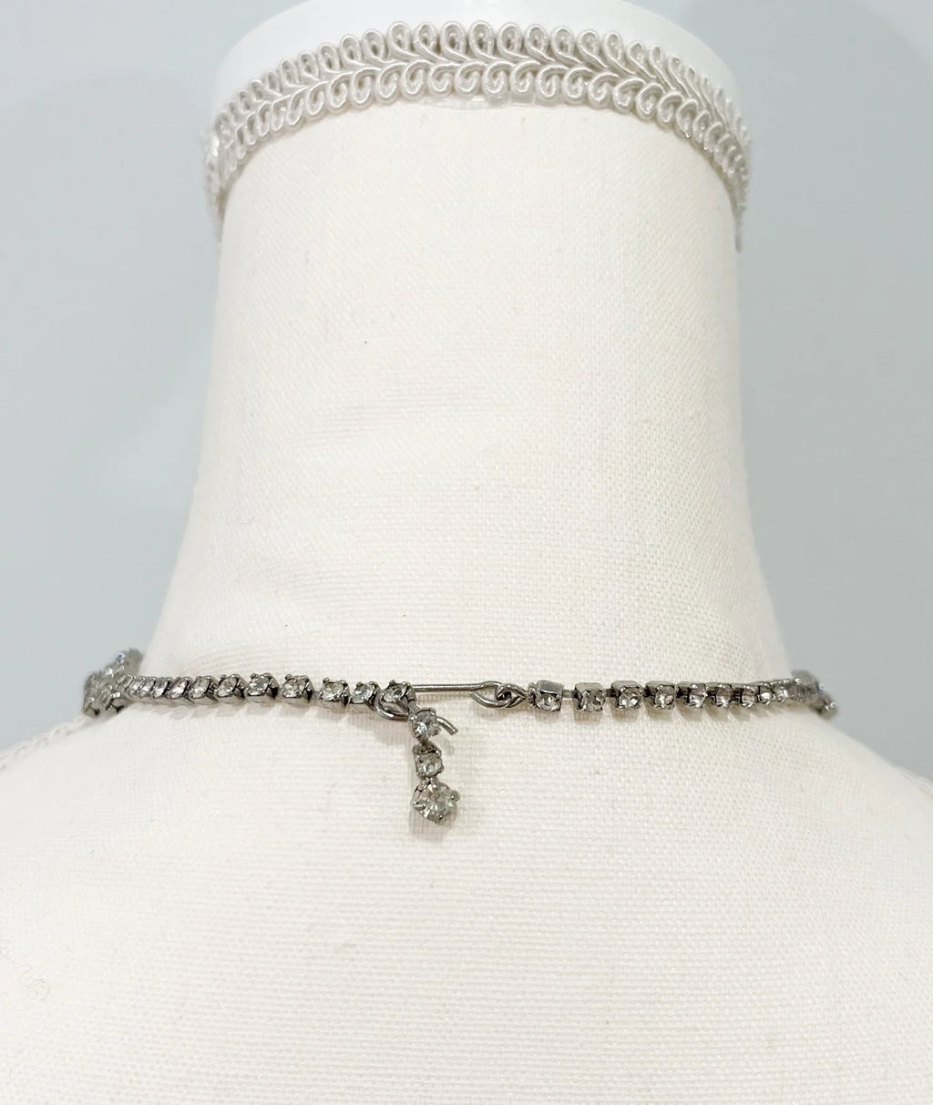 Vintage Four Tiered Rhinestone Choker