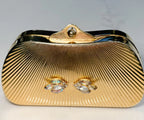 Vintage Gold Art Deco Purse with Rhinestone Jewels
