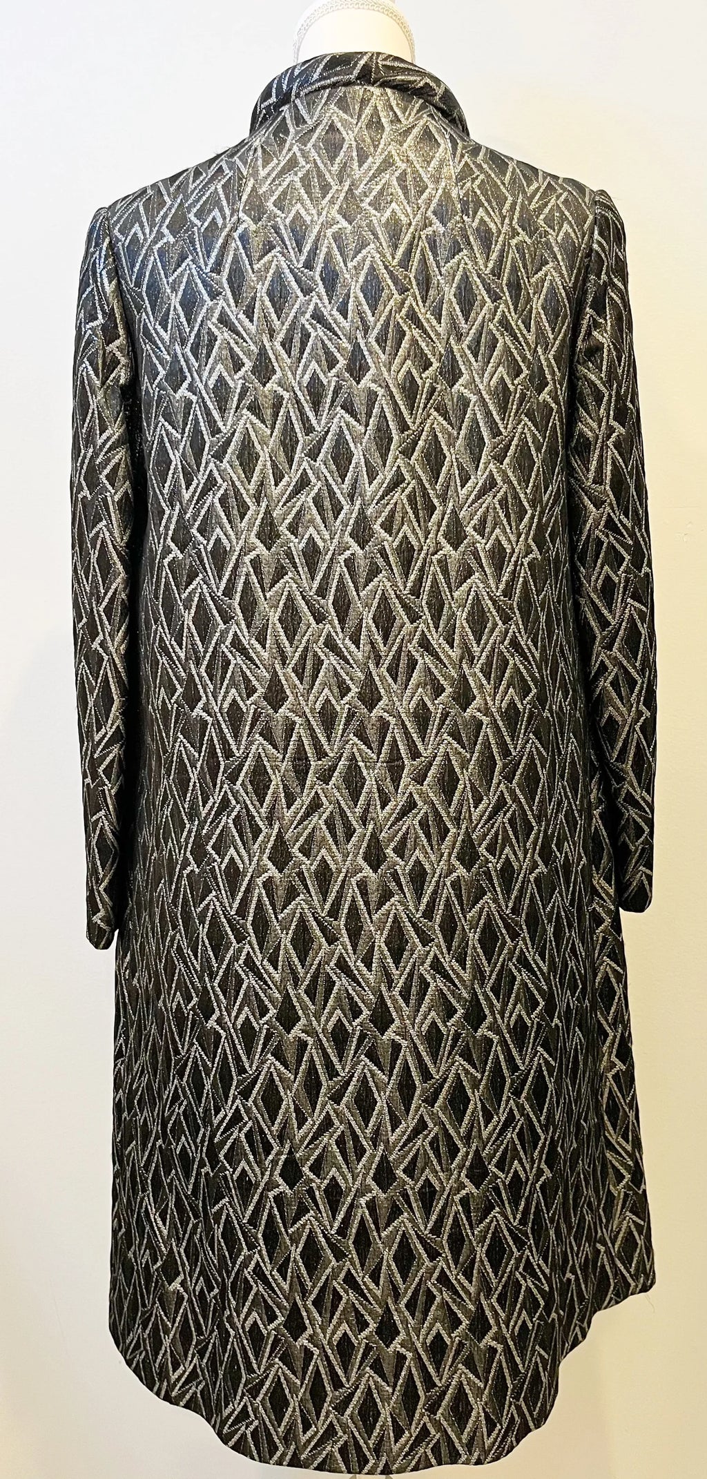 Vintage Silver Sparkly Threaded Duster Coat Size S/M