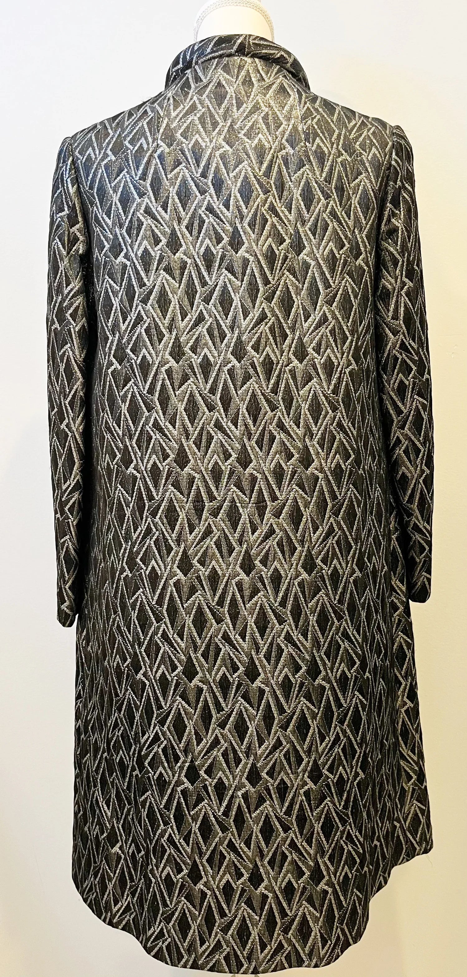 Vintage Silver Sparkly Threaded Duster Coat Size S/M