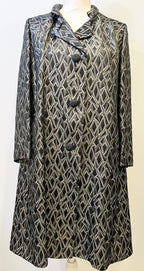 Vintage Silver Sparkly Threaded Duster Coat Size S/M