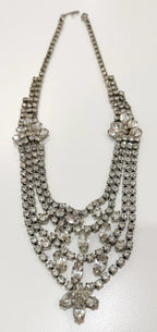 Vintage Four Tiered Rhinestone Choker